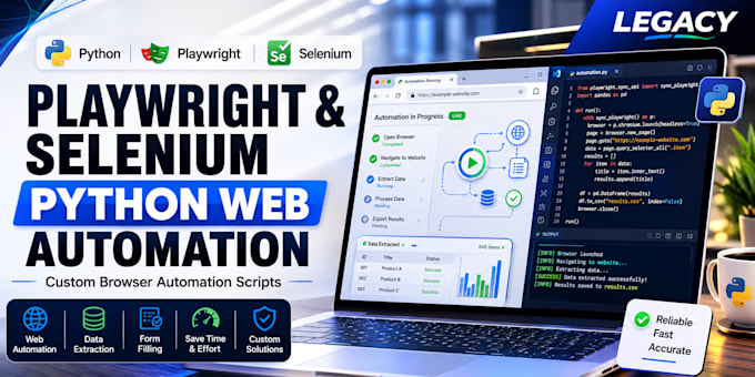 develop playwright or selenium python scripts for web browser automation