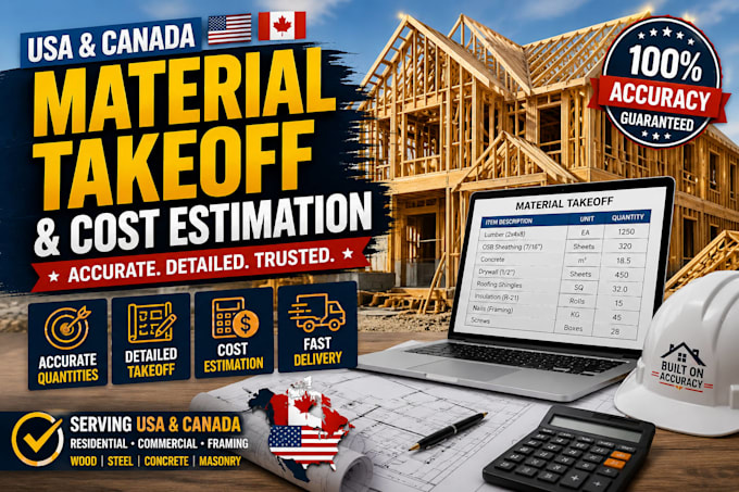 provide accurate quantity takeoff and cost estimation