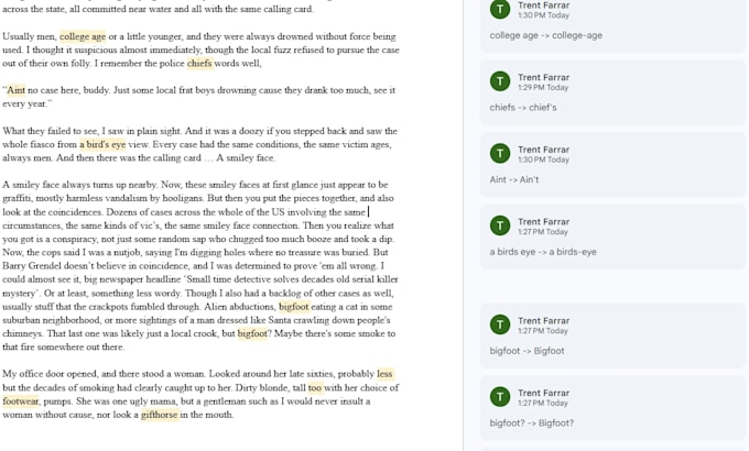 proofread your web novel chapter or short story