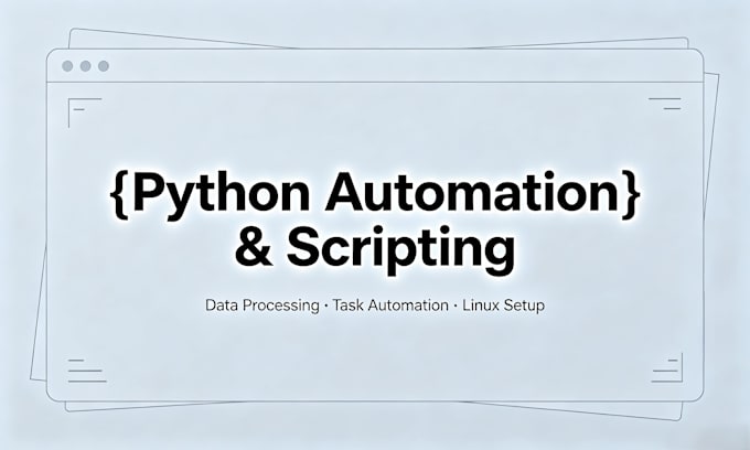 write a python script to automate your tasks and process data