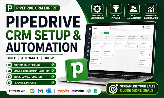 do pipedrive CRM setup sales pipeline and automation