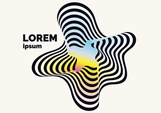 create abstract optical illusion logo for you