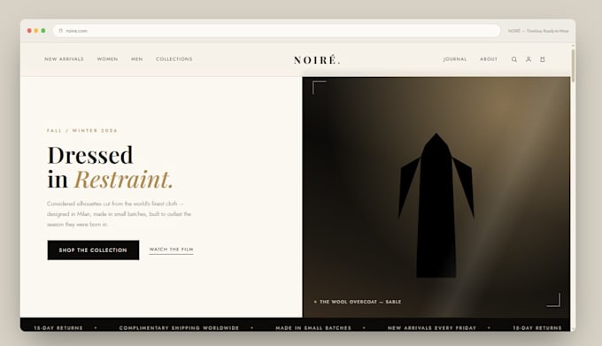 design or redesign a modern shopify store