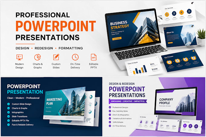 create professional powerpoint presentations and redesign slides