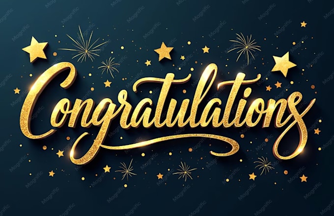 design a creative congratulate logo for your brand or event