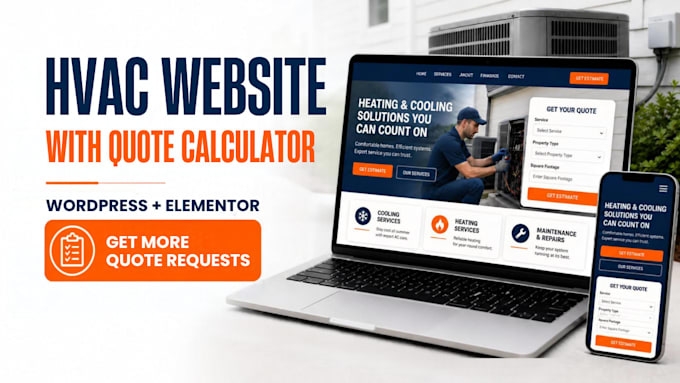 build hvac website in wordpress with instant quote calculator
