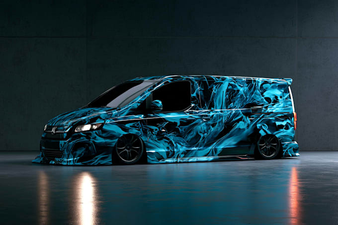 create professional car wrap , vehicle wrap illustration