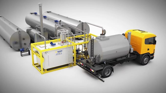 create 3d industrial process animation technical engineering and machinery video