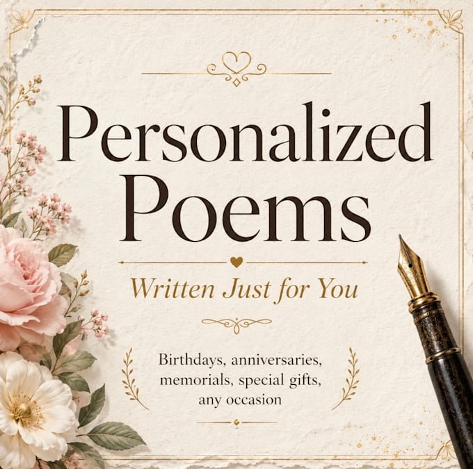 write a personalized custom poem for any occasion