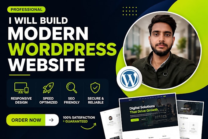 create a responsive wordpress website design and develop a professional wordpres