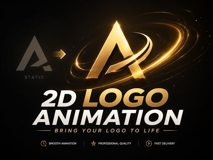 create smooth 2d logo animation for your brand