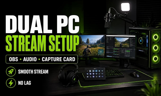 setup dual PC streaming obs capture card and audio fix