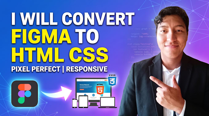 convert figma to HTML CSS pixel perfect responsive
