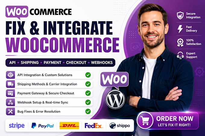 fix and integrate woocommerce API, shipping, payment, checkout and webhooks
