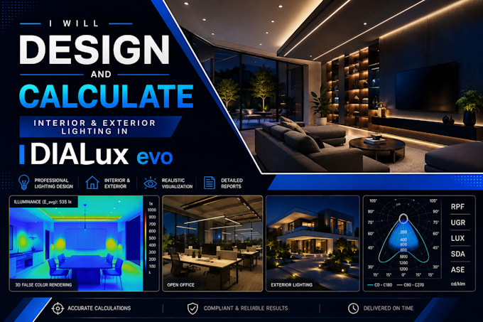 design and calculate lighting in dialux evo