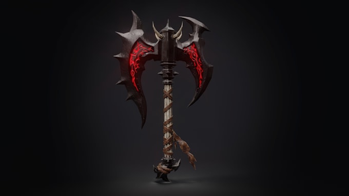 model and texture a stylized fantasy game weapon or prop