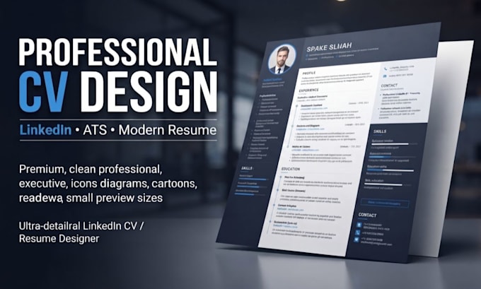 design a professional CV resume for linkedin