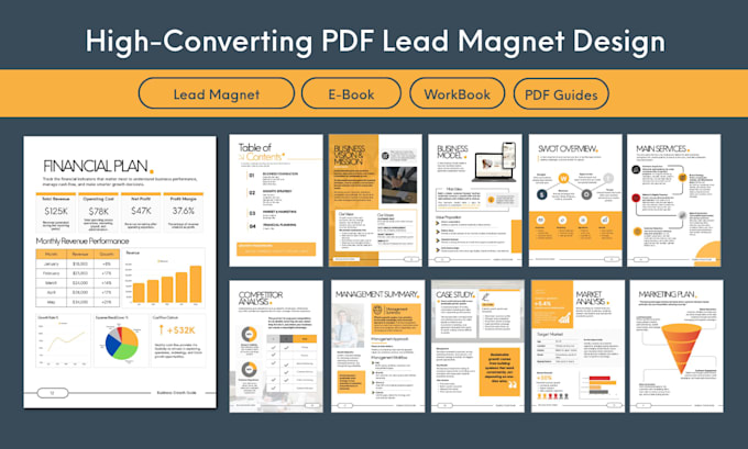 create a profession pdf lead magnet design, ebook, workbook and worksheet