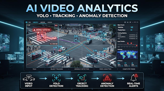 build ai video analytics system using yolo, object tracking and anomaly detect