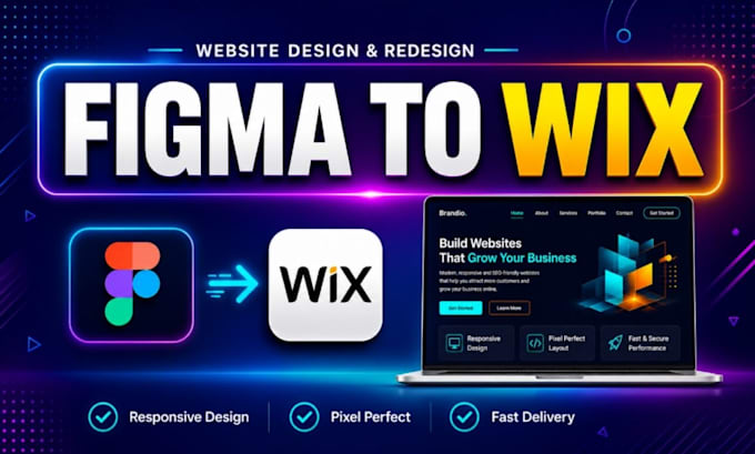 convert figma to wix website or redesign your wix website
