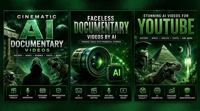 create cinematic ai documentaries and faceless videos