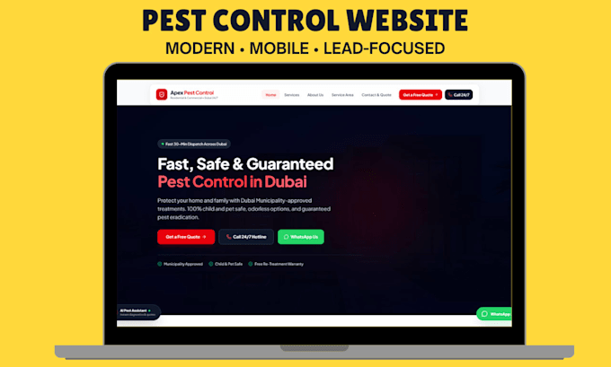 build a modern pest control website that gets you more leads