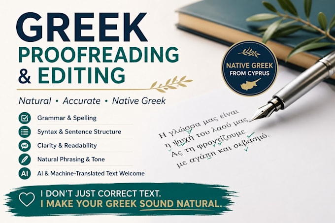 proofread and edit your greek or ai generated text