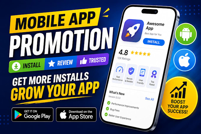 promote your mobile app for android and ios app installs