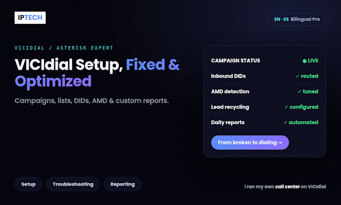 set up, fix, and optimize your vicidial dialer and reports