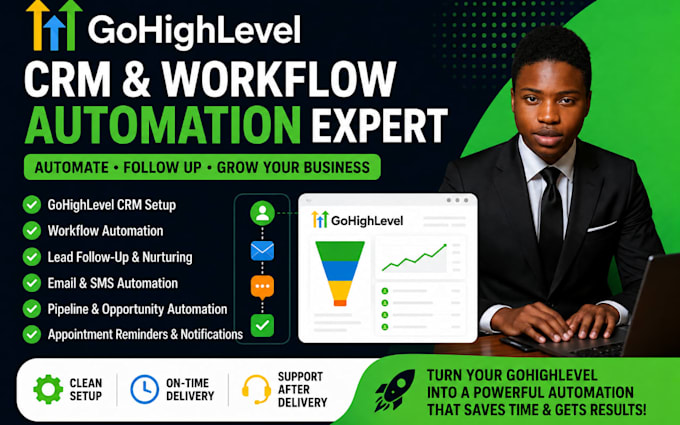 build gohighlevel workflows and CRM automations