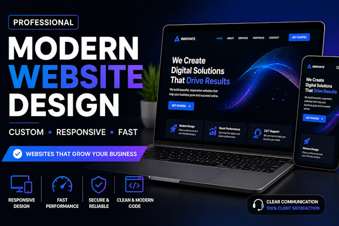 create a modern and professional website