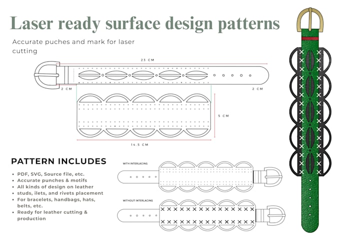 create laser cut surface pattern design