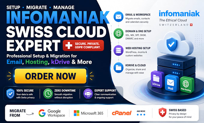 set up, migrate, and configure your infomaniak hosting and email