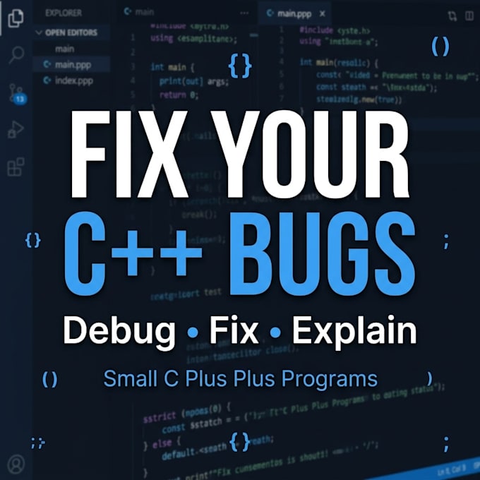fix bugs and errors in your cpp program