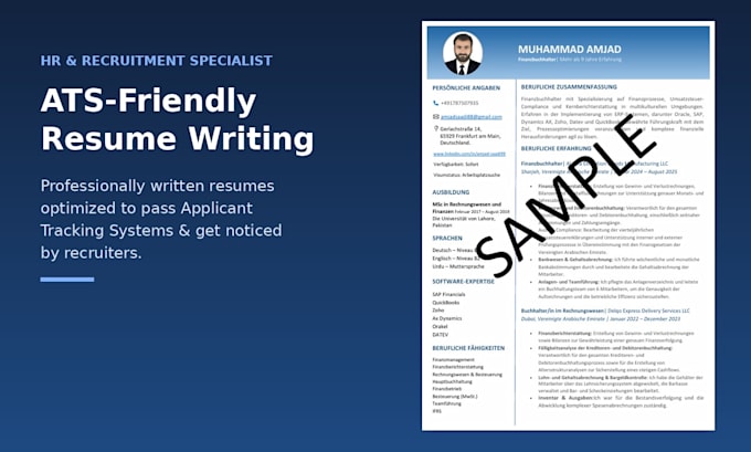 create an ats friendly resume for you