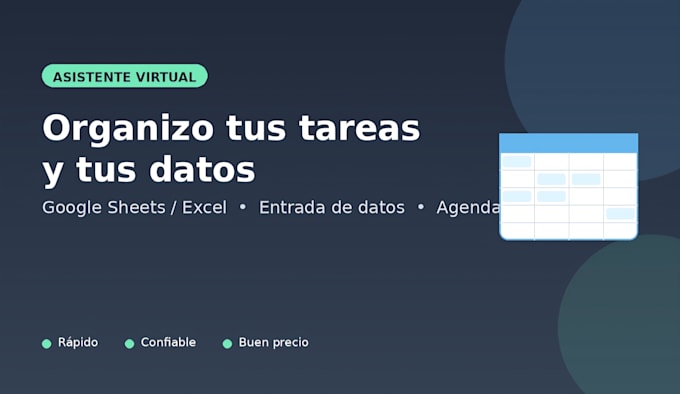 organizar tus tareas y datos como asistente virtual