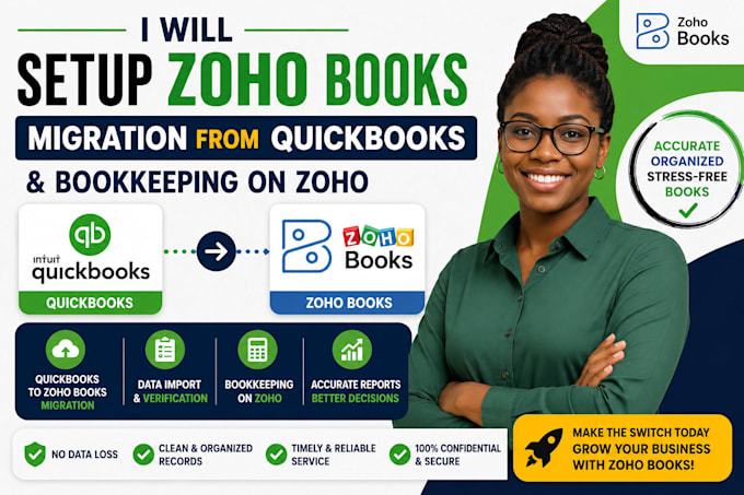 setup zoho books migration from quickbooks and bookkeeping on zoho