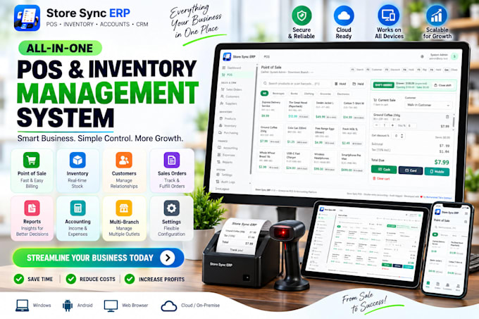 develop point of sale inventory management system pos system