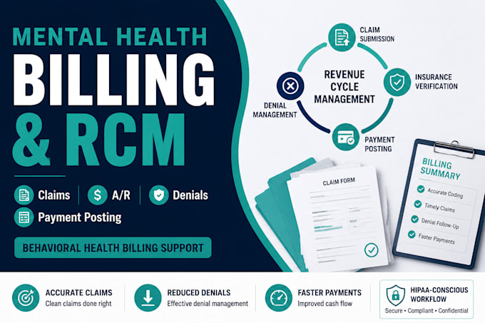 do mental health billing, simplepractice and rcm support