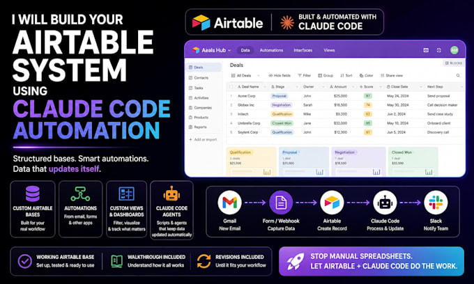 build your airtable sstem using claude code automation