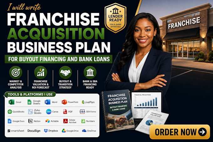 write a franchise acquisition business plan for buyout financing