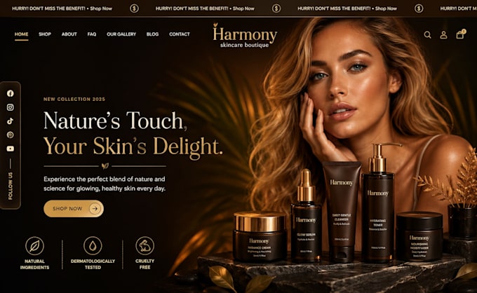 beauty website cosmetics store salon website beauty salon website spa website