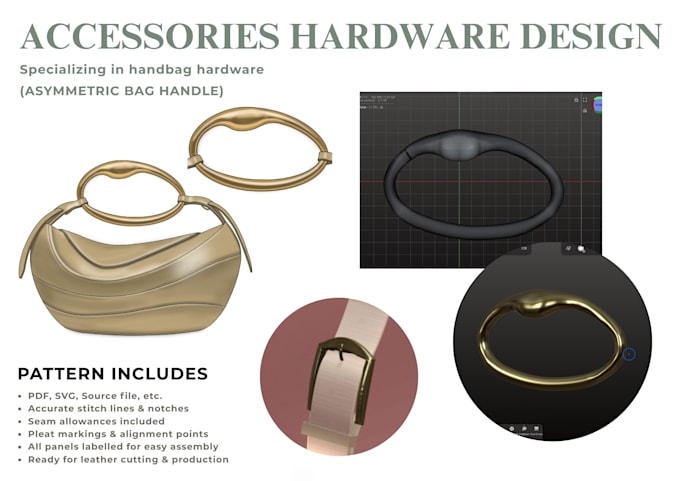 create handbag hardware design