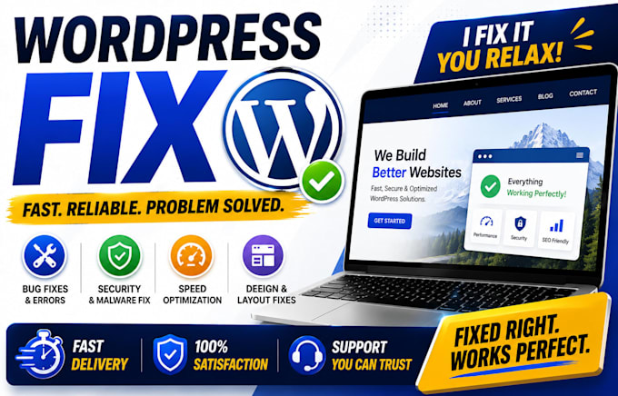fix your wordpress error, bug or issue urgently