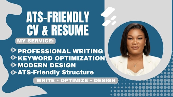 help write, rewrite and design an ats optimized resume and CV