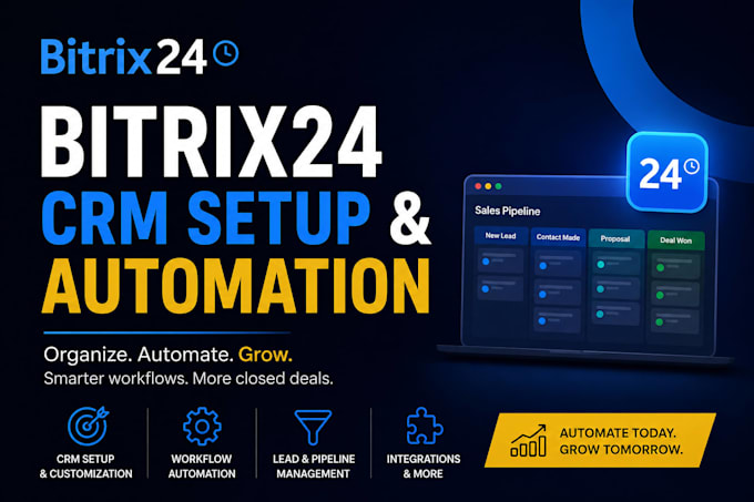 setup bitrix24 CRM bitrix 24 expert automation workflow bitrix24 email campaign