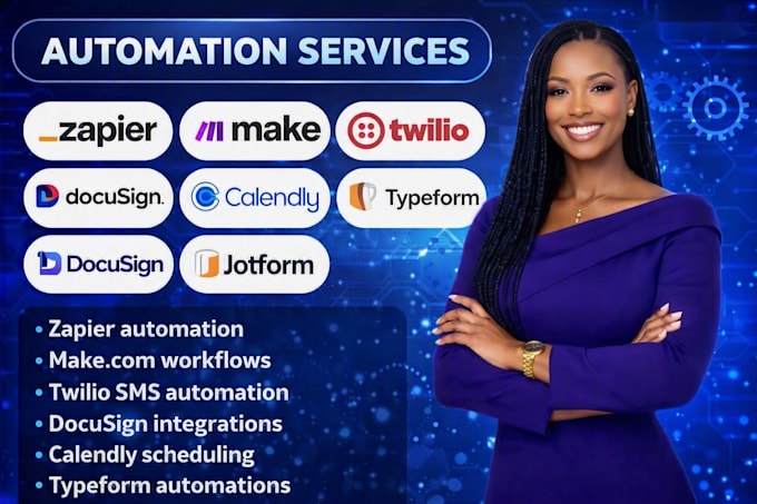 integrate zapier make twiio docusign calendly jotfom typeform slack