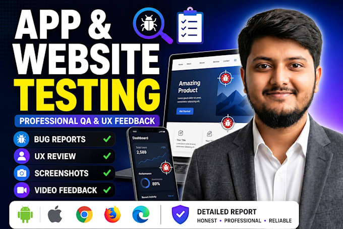 do professional QA testing for your website or mobile app