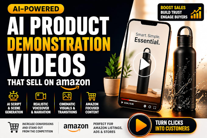 create ai product demonstration videos for amazon product
