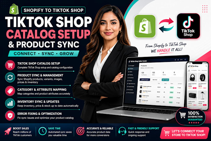 setup shopify tiktok shop catalog and sync products